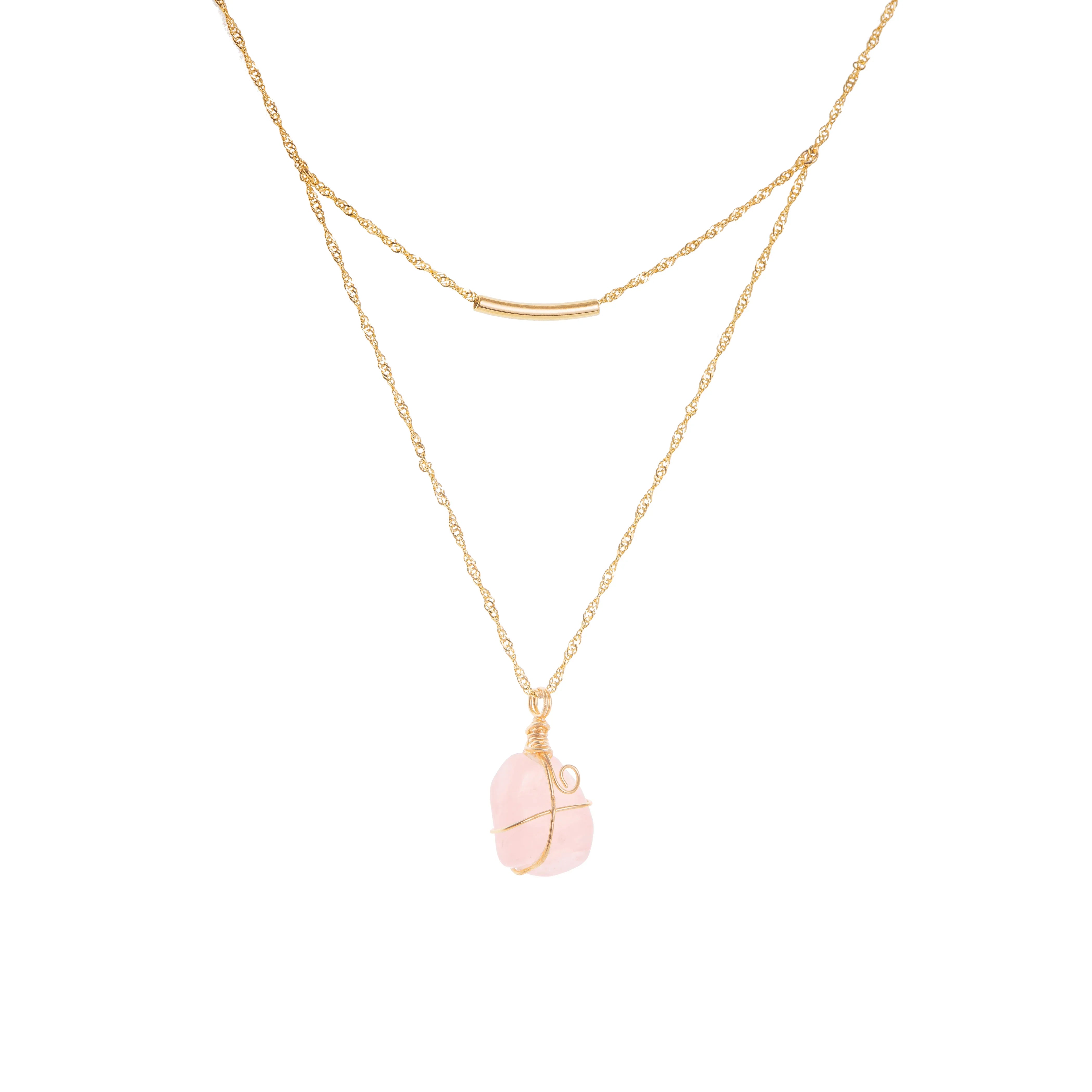 Collar Cuarzo Rosa - Piedra del Amor Incondicional